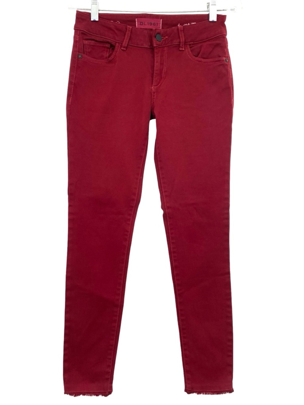 DL1961 Women’s Emma Power Leggings in Rhubarb Red Jeans Size 25